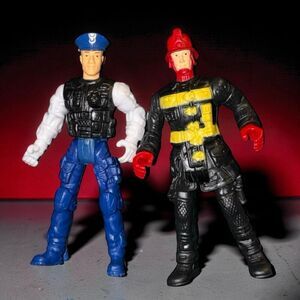 Chap Mei FIRE RESCUE & Police SQUAD Firemen Firefighter Red Figure A49